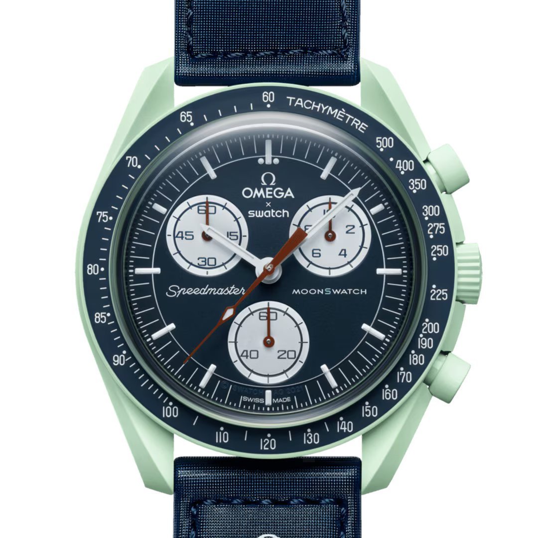Omega X Swatch Mission To Earth Quartz Watch 42mm - SO33G100