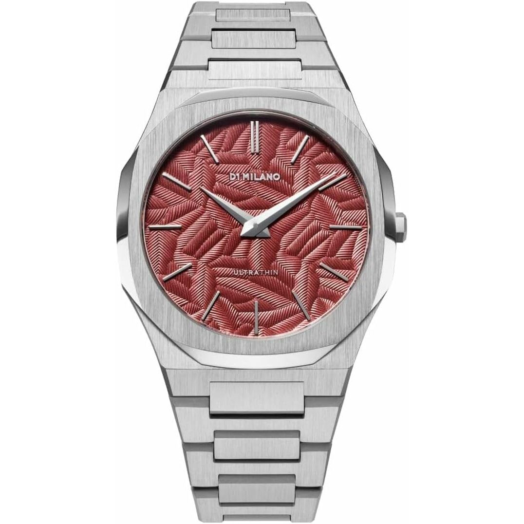 D1 Milano Barn Red Ultra Thin Bracelet Watch 40mm - D1-UTBJ33